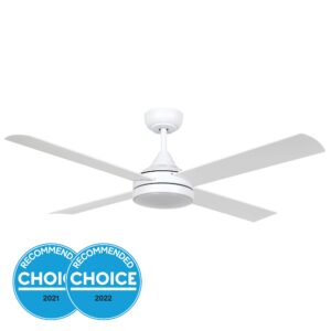 STRADBROKE 48 DC FAN 20W LED TRI-COL WHT