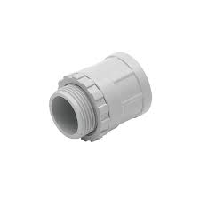 CONDUIT PLAIN TO SCREW ADAPTOR WITH LOCKNUT 20MM