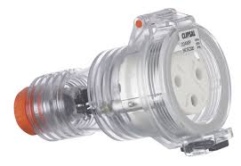 SOCKET CORD EXTENSION IP66 250V 1P 20A 3 PIN ORANGE