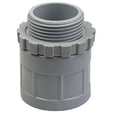 CONDUIT PLAIN TO SCREW ADAPTOR WITH LOCKNUT 40MM