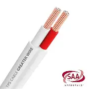 CABLE FLAT TWIN RED AND WHITE 2.5